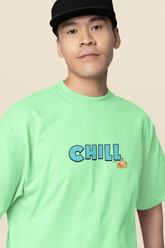 Let Me Chill Unisex Saga Green Oversized T-Shirt